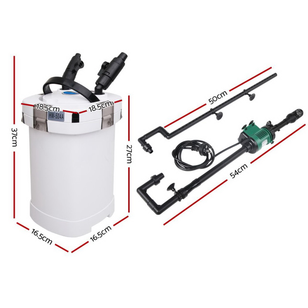 Giantz Aquarium Filter Fish Tank External Canister Water Pump 1250L/H view 2