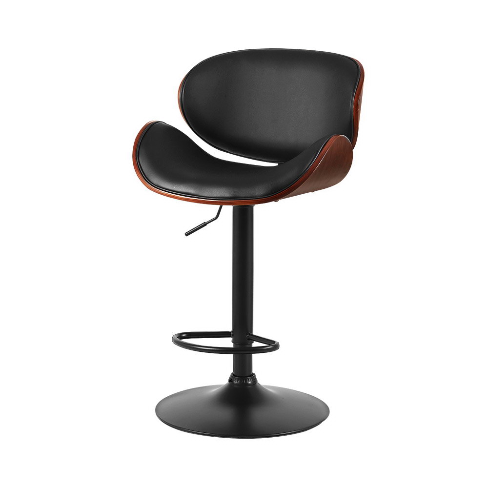 Artiss Bar Stools Kitchen Leather Barstools Swivel Gas Lift Vintage Chairs Black view 7