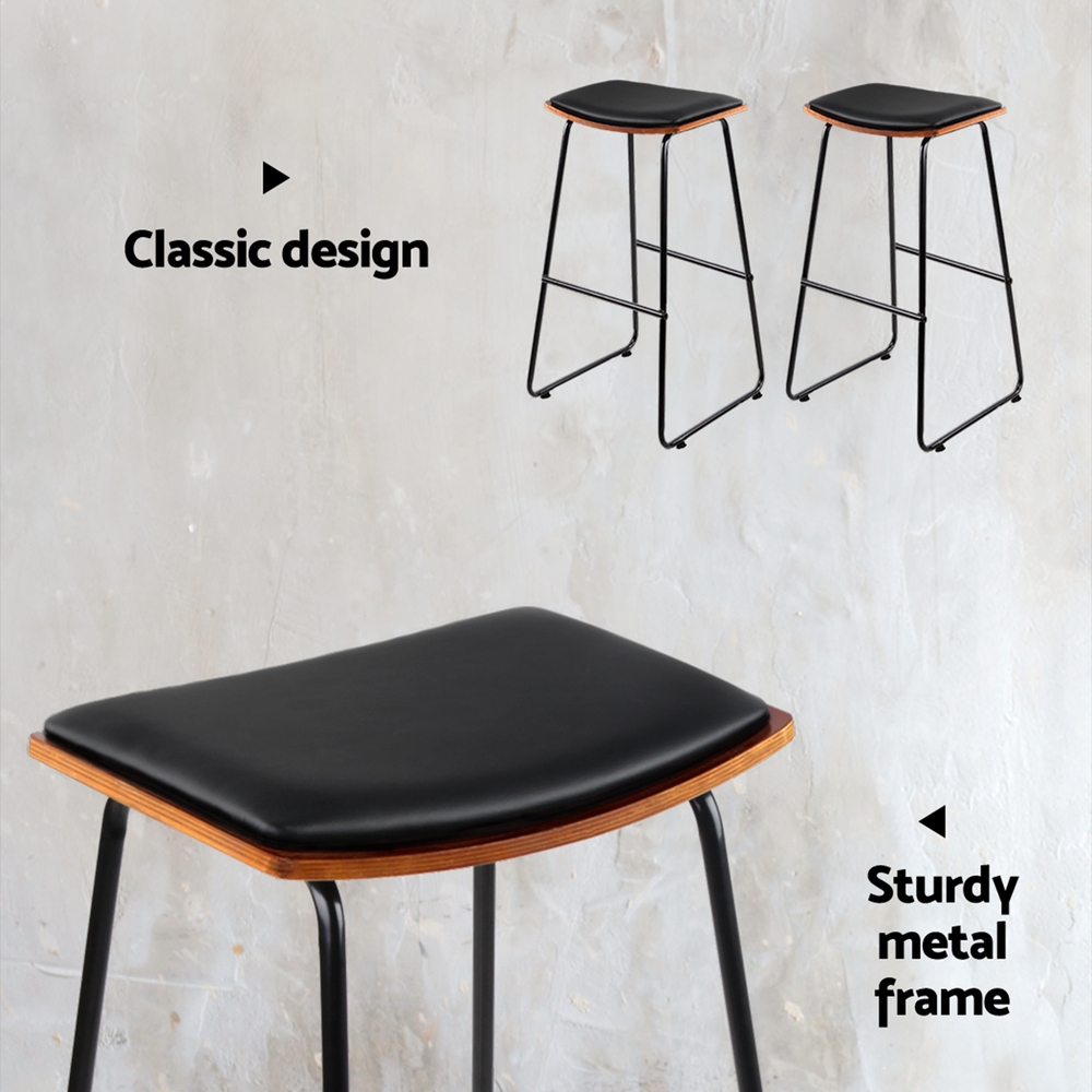 Artiss Bar Stools Kitchen Counter Stools Metal Chairs x2 view 5