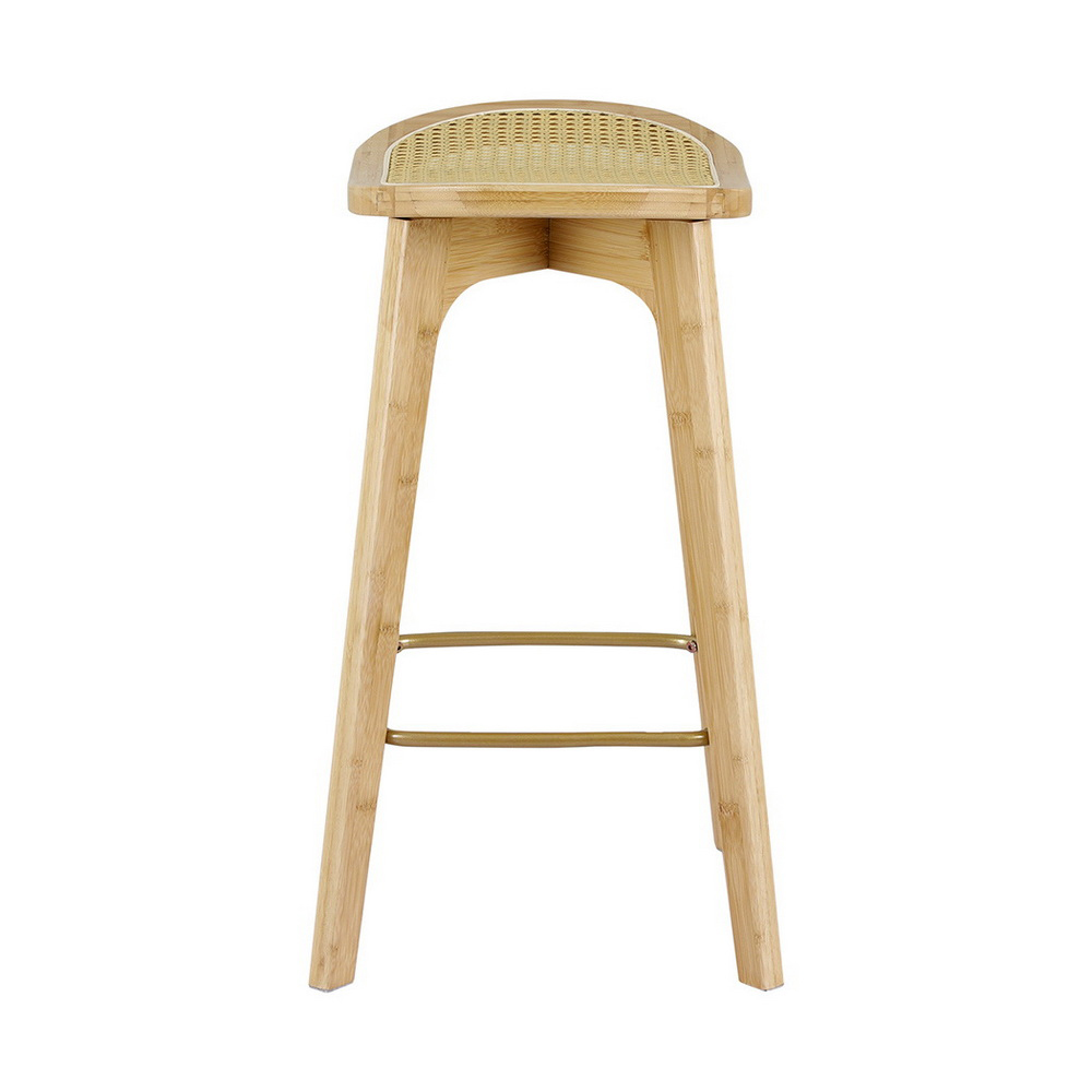 Artiss 4x Bar Stools Bamboo Rattan Stool Counter Chair Kitchen Barstools view 3
