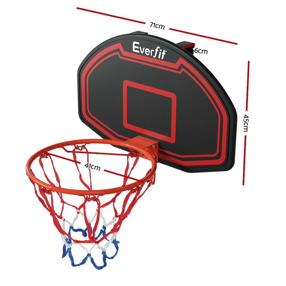 Everfit 38" Basketball Hoop Backboard Door Wall Mounted Ring Net Sports Kids view 2