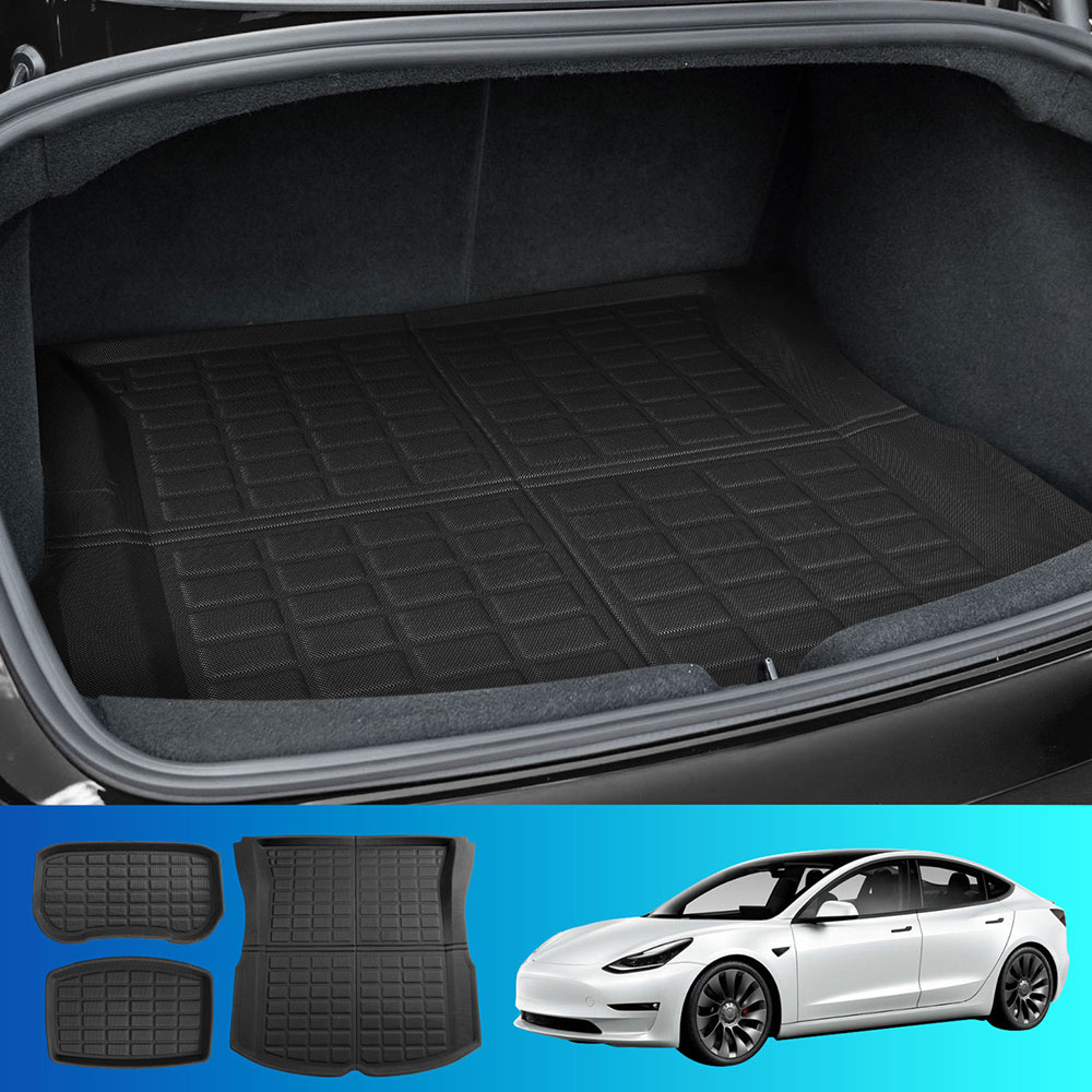 NEW Tesla Model 3 Highland 2024 Boot Liner Rear Frunk Cargo Trunk Mats Weisshorn view 7