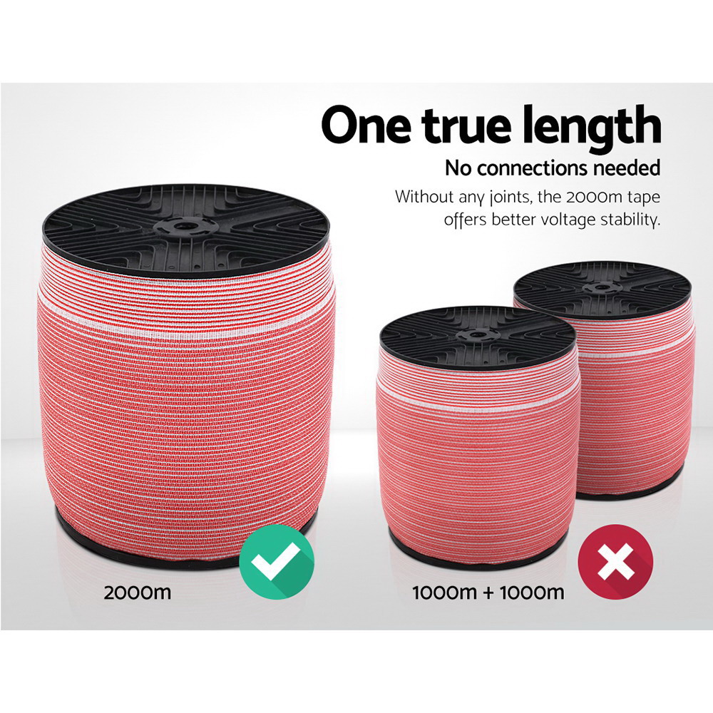 Giantz Electric Fence Poly Tape 2000M view 3
