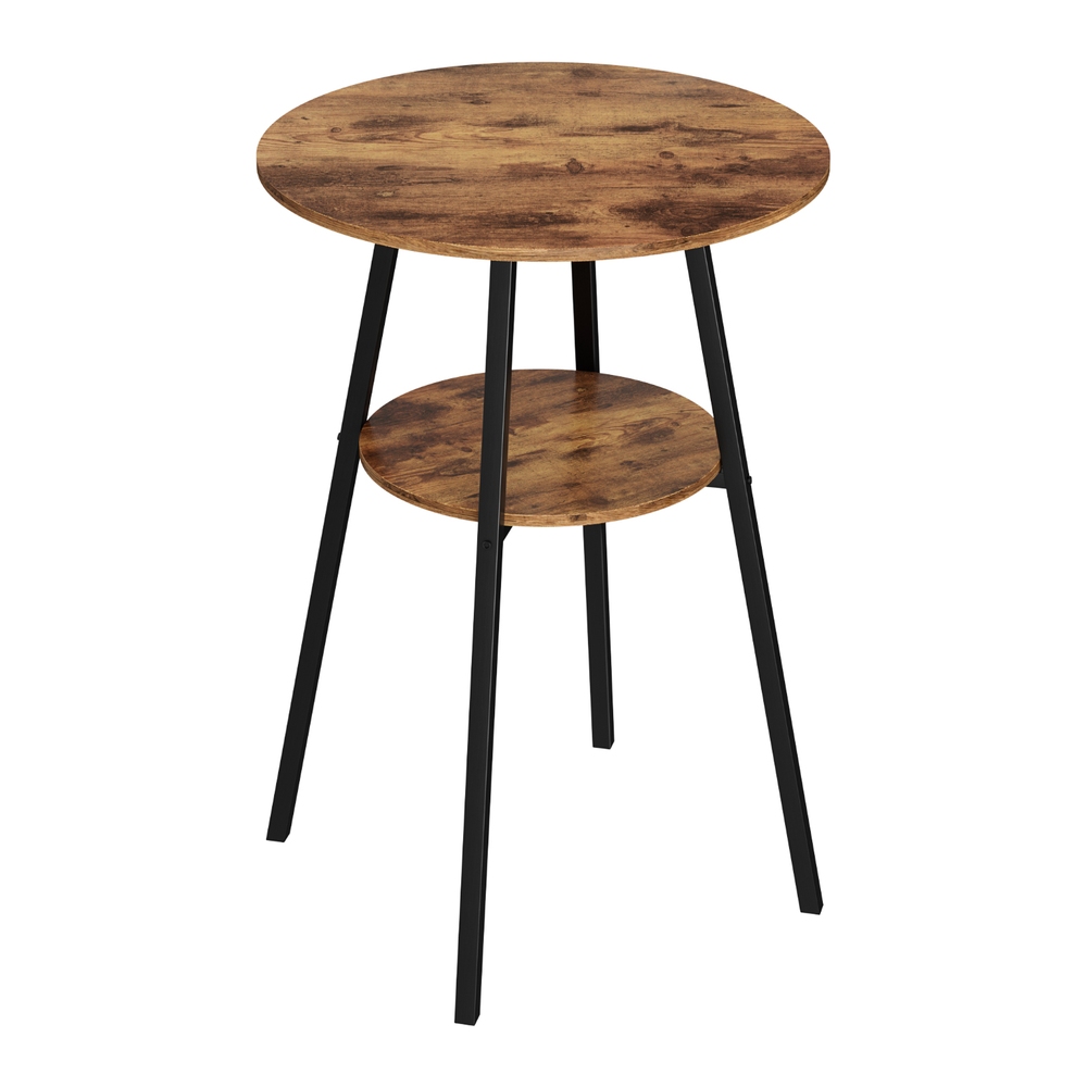 Artiss Industrial Bar Table with 2-Tier Organizer Weather-Resistant MDF Top — image 1
