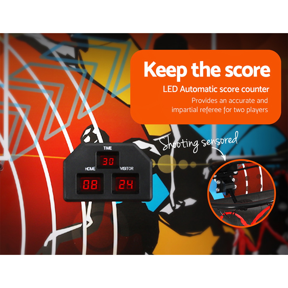 Basketball Arcade Game Electronic Scorer 8 Games Double Shoot Black view 7