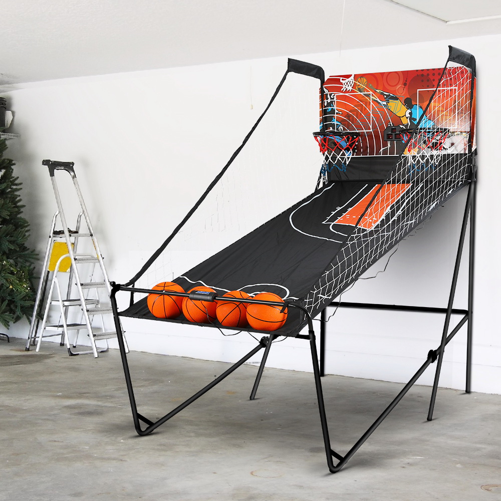 Basketball Arcade Game Electronic Scorer 8 Games Double Shoot Black view 8