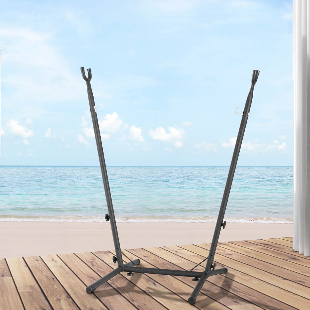 Gardeon Hammock Chair Stand Metal Frame Black view 7