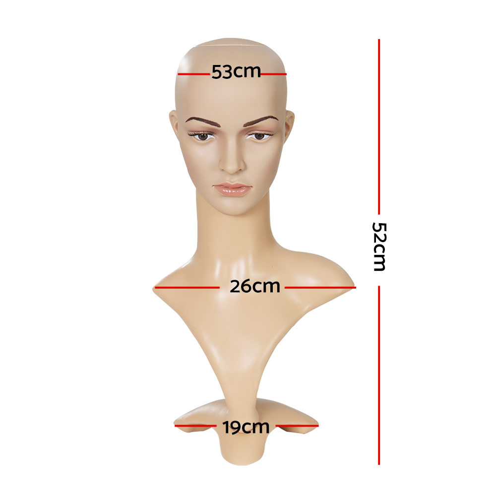 Embellir Female Mannequin Head Dummy Model Display Shop Stand Professional Use view 2