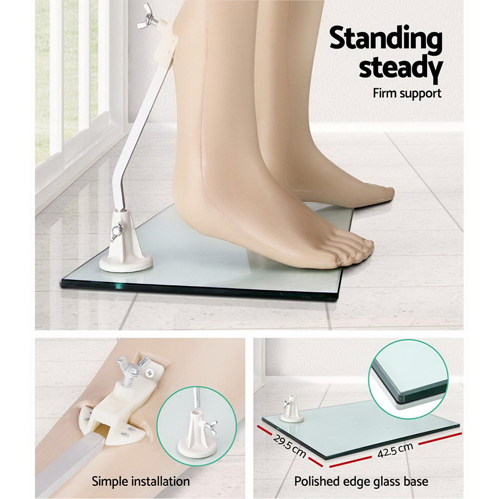 186cm Tall Full Body Male Mannequin - Skin Coloured view 6
