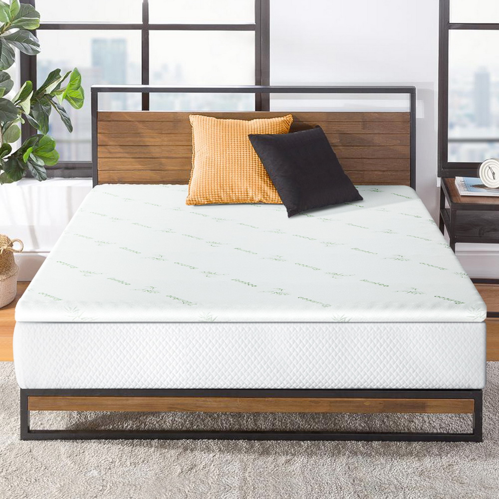 Giselle Bedding Memory Foam Mattress Topper Cool Gel Bed Mat Bamboo 10cm Double — image 1