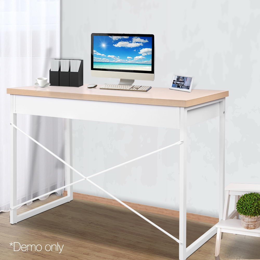 Artiss Computer Desk Drawer Storage Oak 100CM view 7