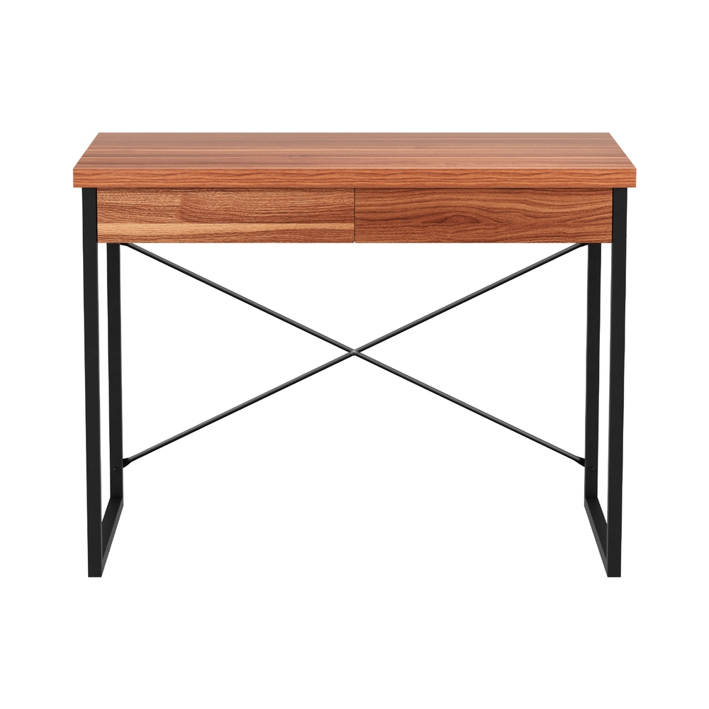 Artiss Computer Desk Drawer Storage Walnut 100CM view 3