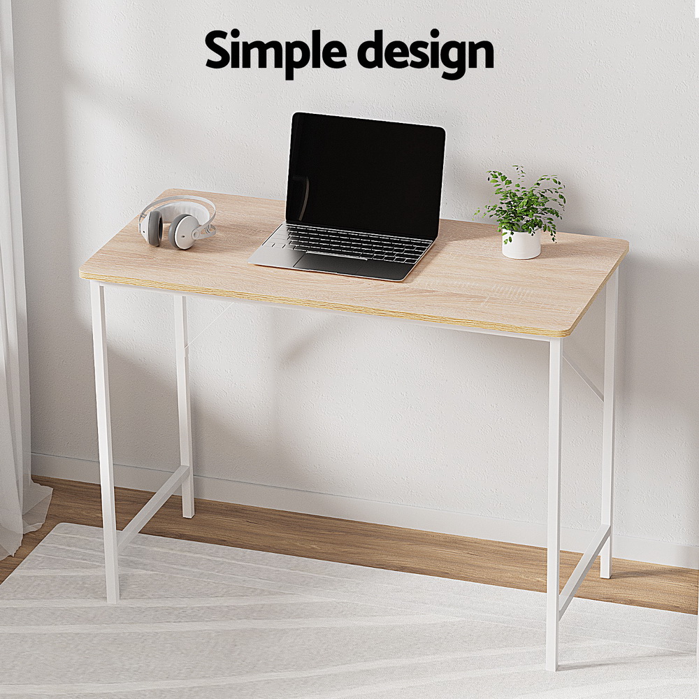 Artiss Computer Desk Oak 100CM view 4