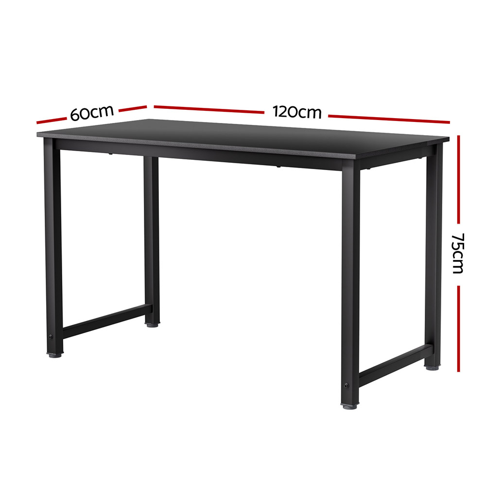 Artiss Computer Desk Home Office Study Table Black 120CM view 2