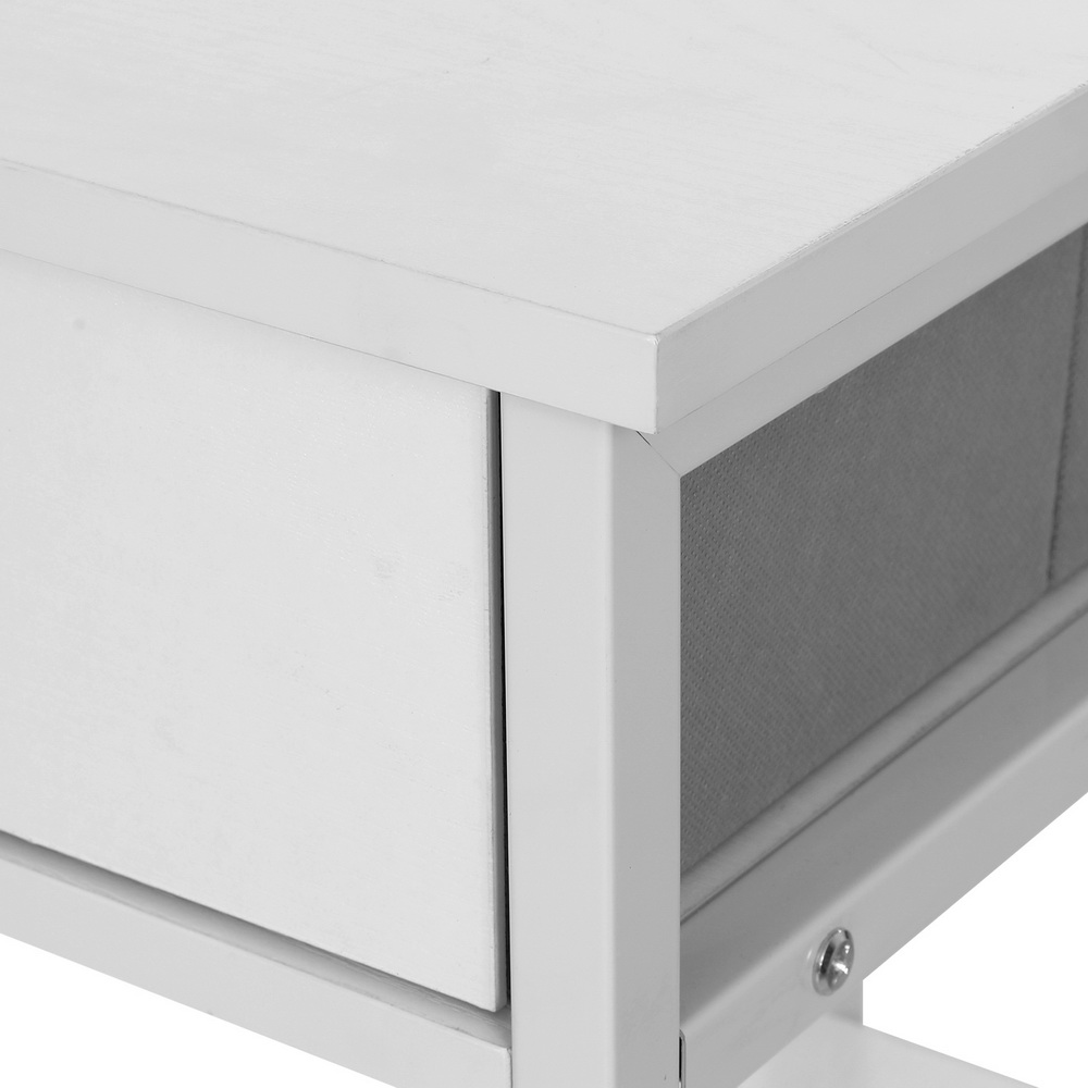 Artiss Computer Desk Drawer Shelves Study Table 120CM White view 3