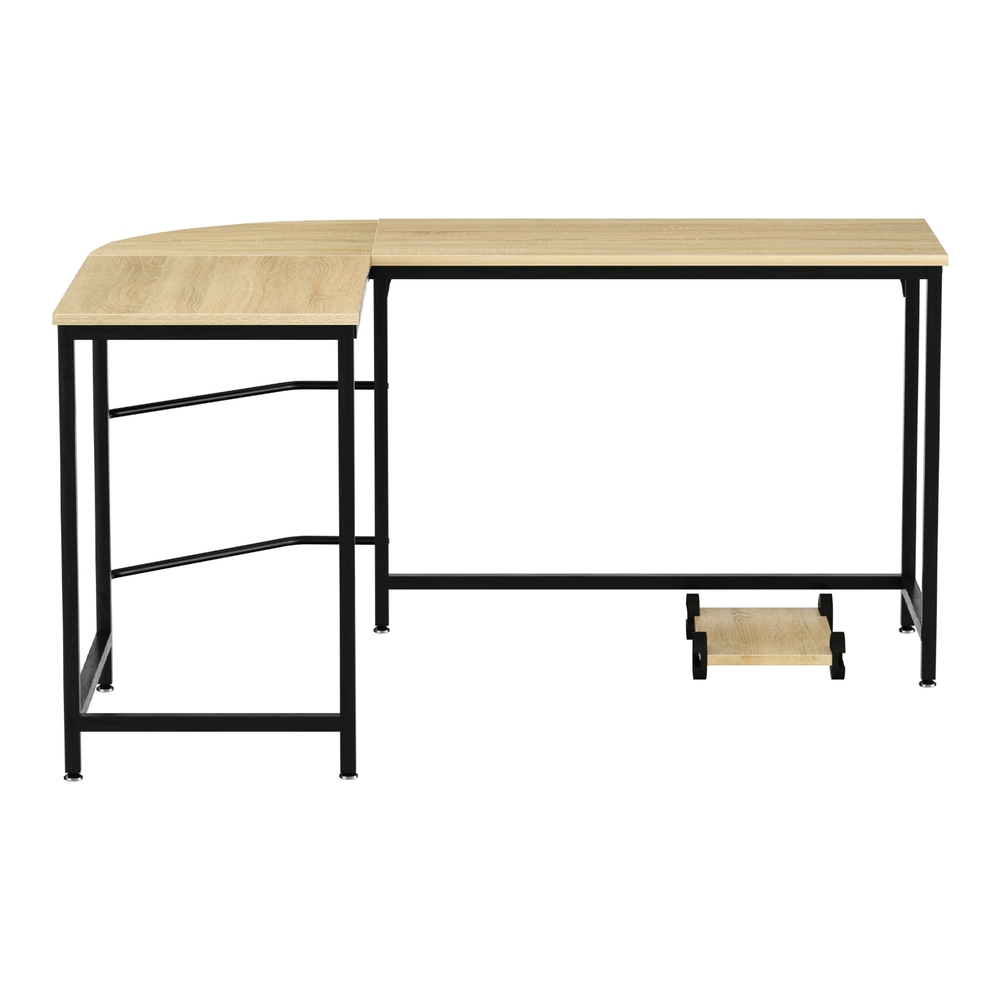 Artiss Computer Desk L-Shape CPU Stand Oak 147CM view 3