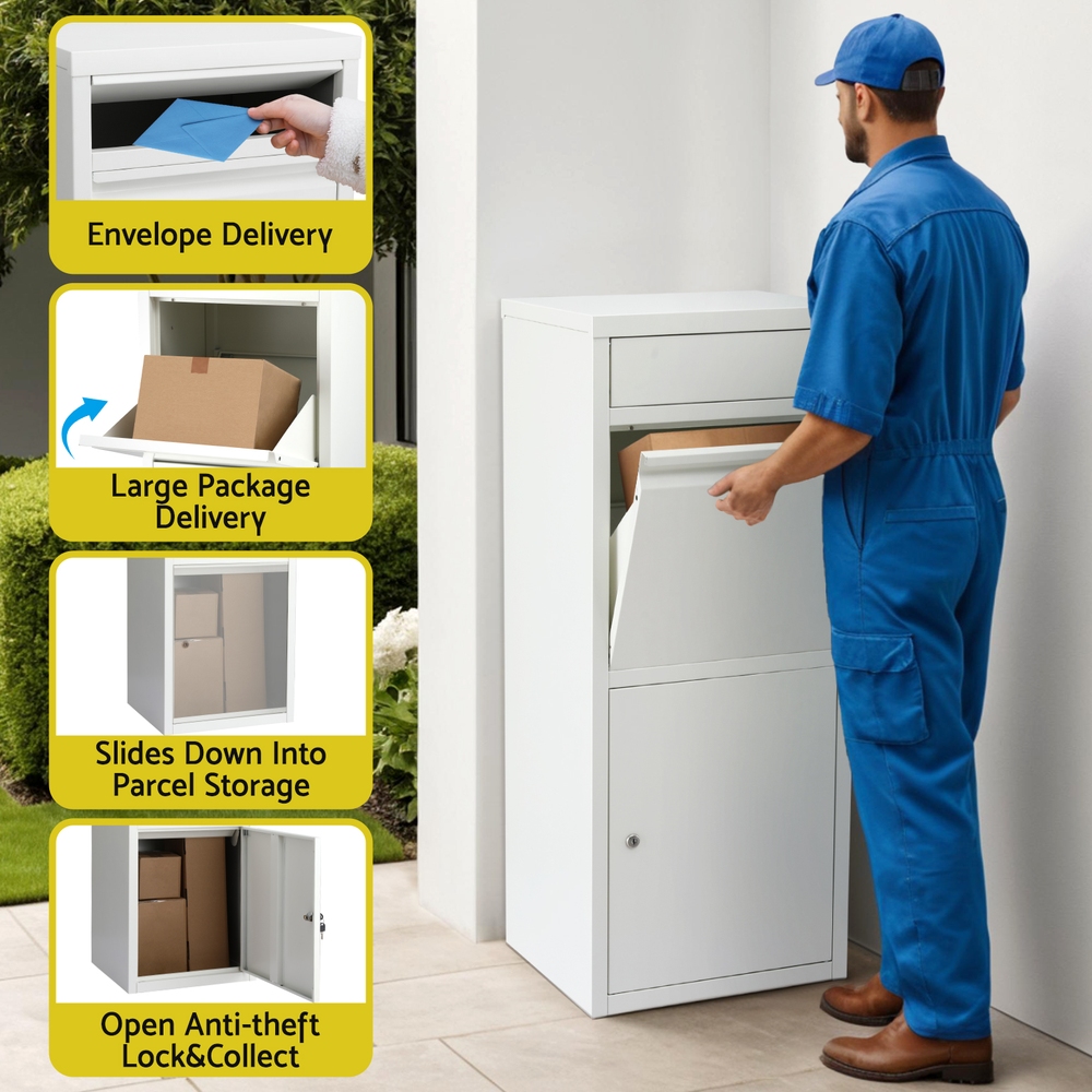 Gardeon Parcel Letterbox Drop Box Package White view 4