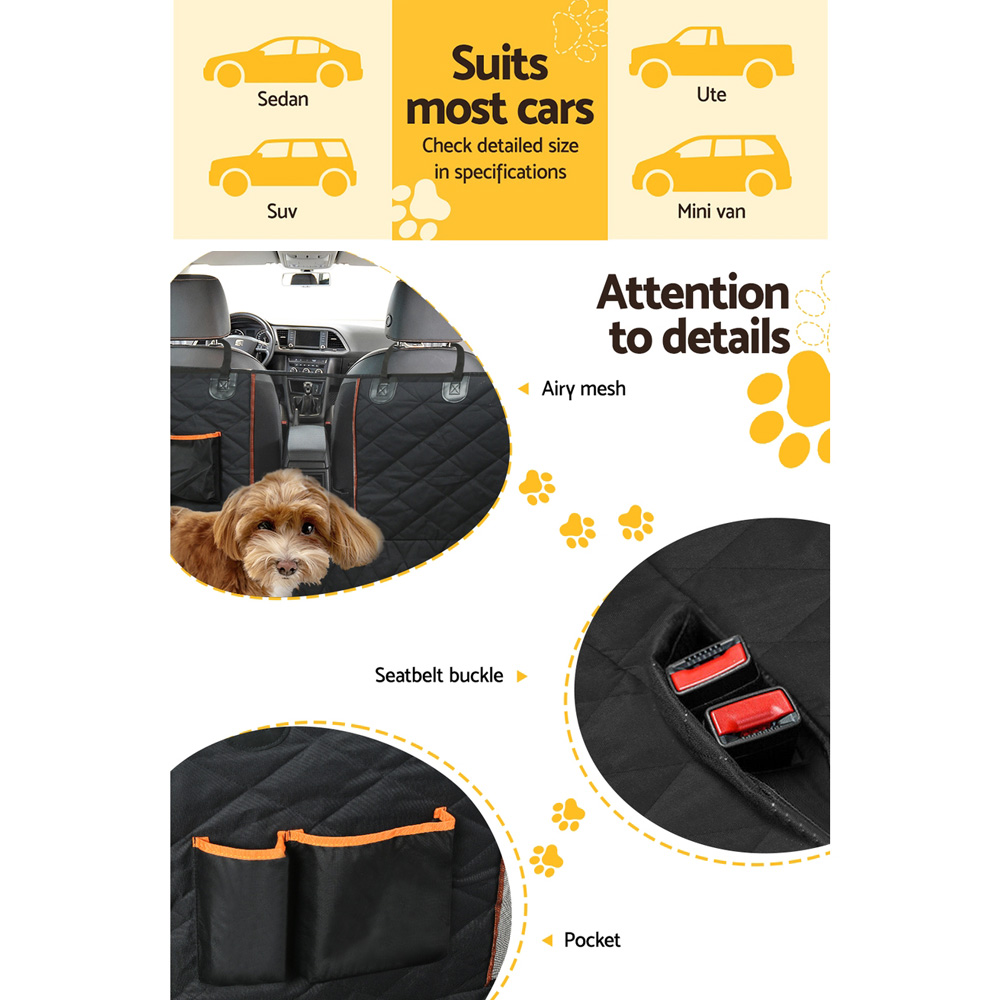 i.Pet Pet Car Seat Cover Dog Protector Hammock Back Waterproof Belt Non Slip Mat view 7