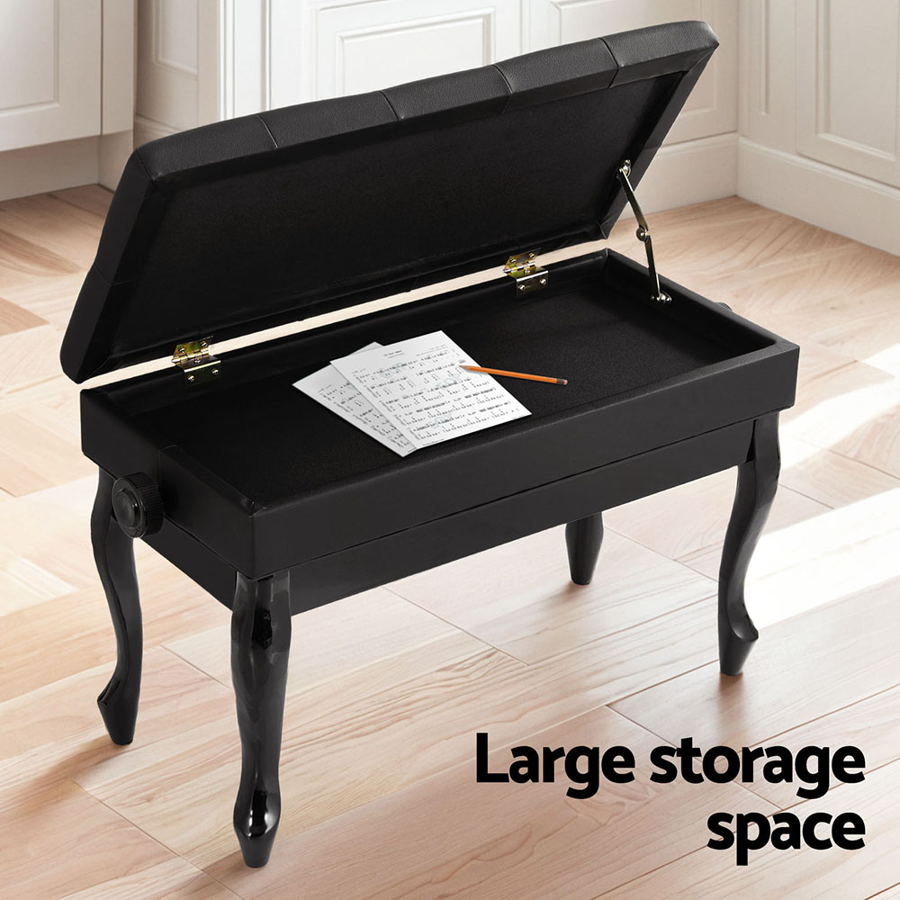 Alpha Piano Bench Stool Adjustable Height Keyboard Seat view 5