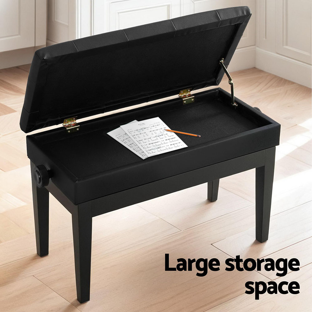 Alpha Piano Bench Stool Adjustable Height Keyboard Seat view 5