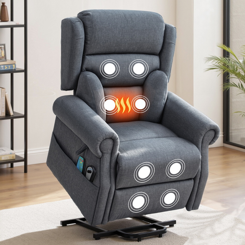 Artiss Electric Recliner Chair Power Lift Massage Heated Recliner Sofa view 7