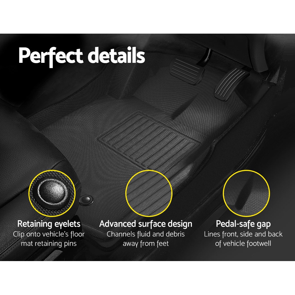 Weisshorn Car Floor Mats Rubber Compatible for Mazda BT50 Dual Crew Cab view 7