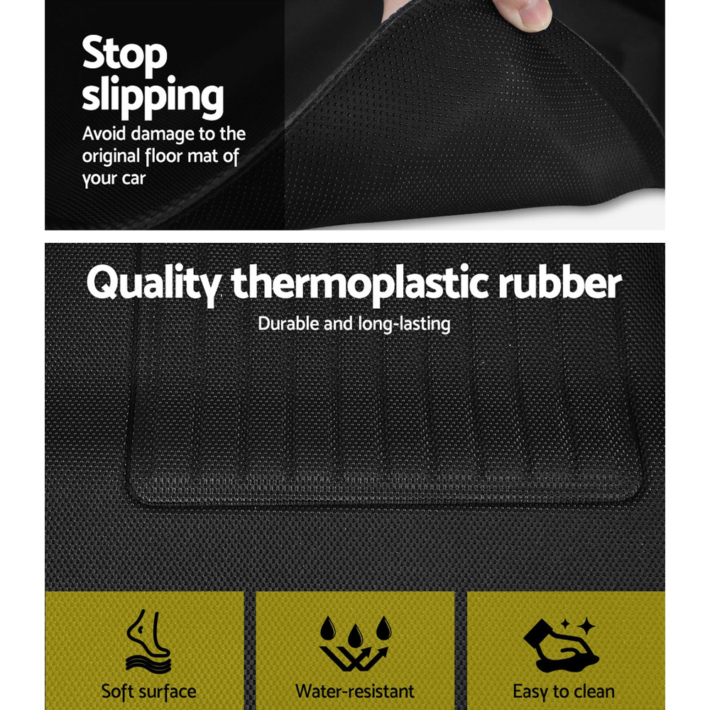 Weisshorn Car Rubber Floor Mats Compatible for Tesla Model 3 Front Rear view 4