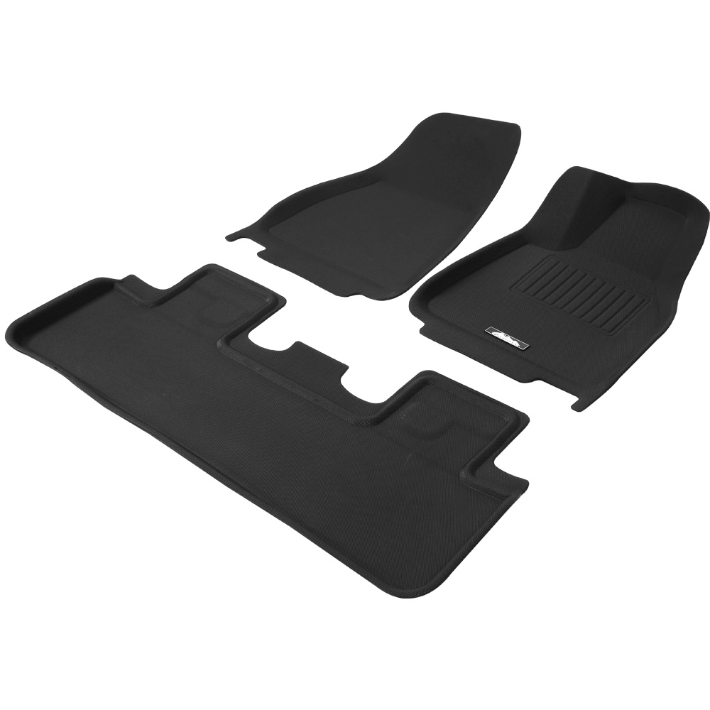 Weisshorn Tesla Model Y Rubber Mats Carpets Front Rear Set RHD 21-24 view 2