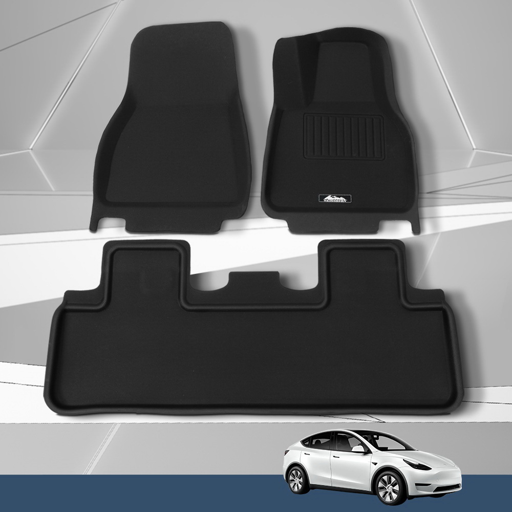 Weisshorn Tesla Model Y Rubber Mats Carpets Front Rear Set RHD 21-24 view 7