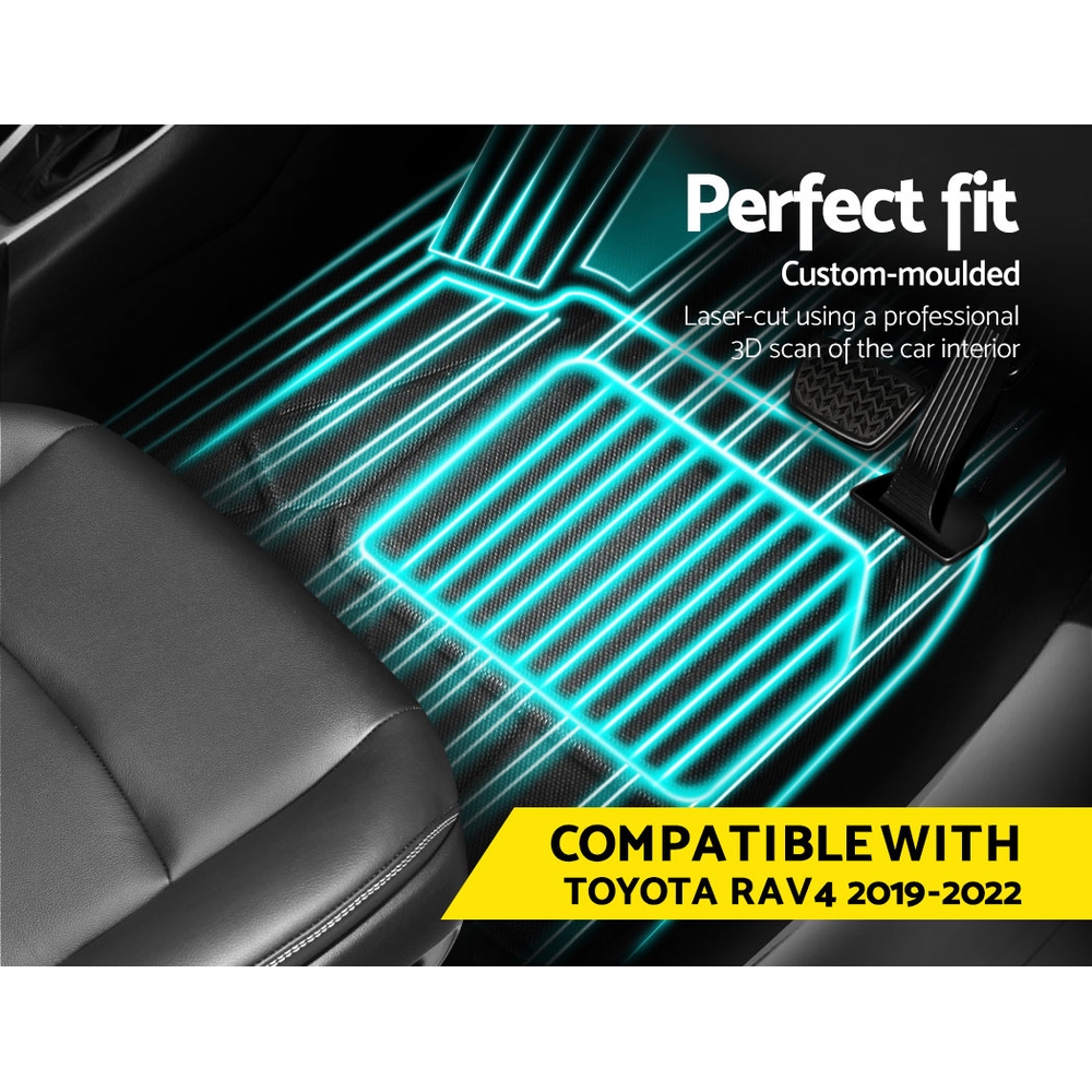 Weisshorn Car Rubber Floor Mats Front And Rear Compatible For Toyota RAV4 view 3