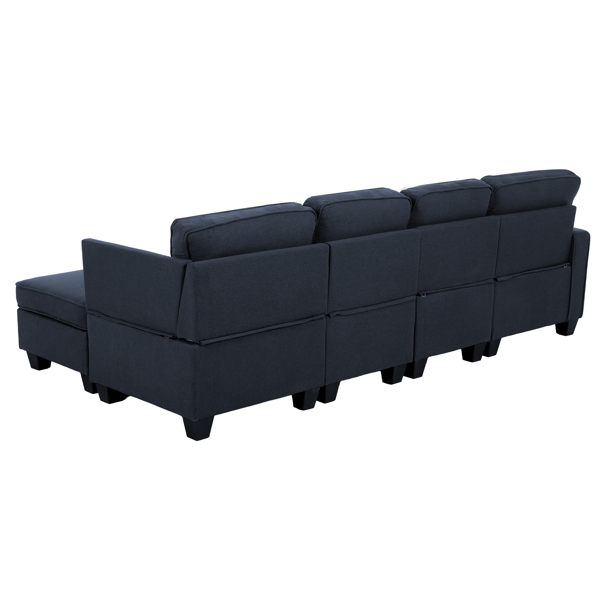 Artiss Modular Sofa Chaise Set 5-seater Dark Grey view 7