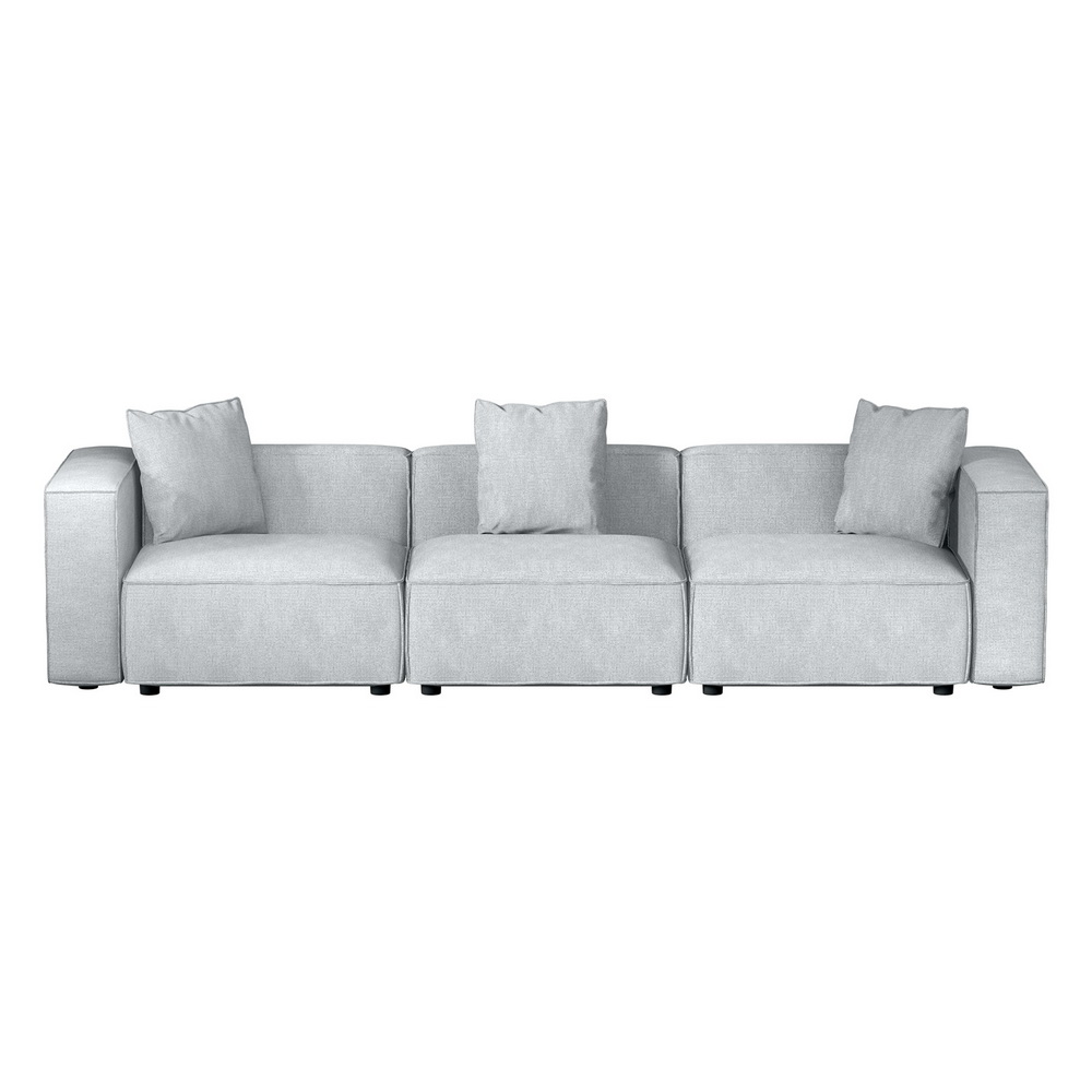 Artiss Modular Sofa Chaise Set 3-Seater Grey view 3