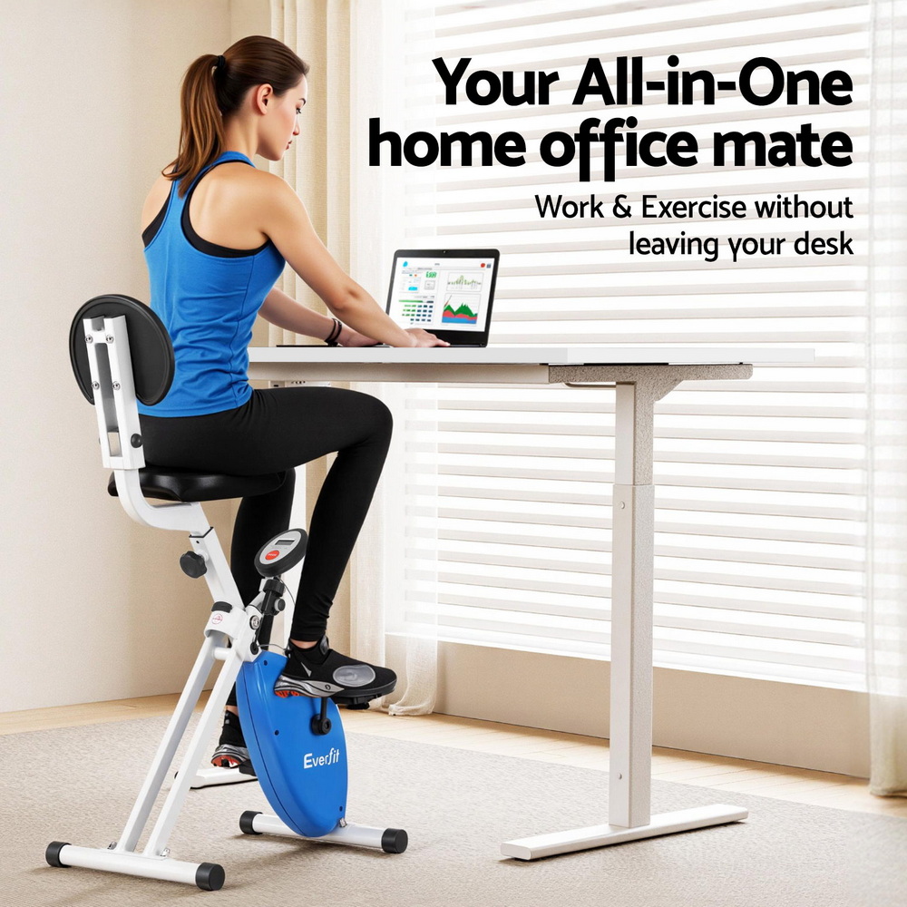 Artiss Under Desk Folding X-Bike with 140cm Automatic Standing Desk Magnetic view 4