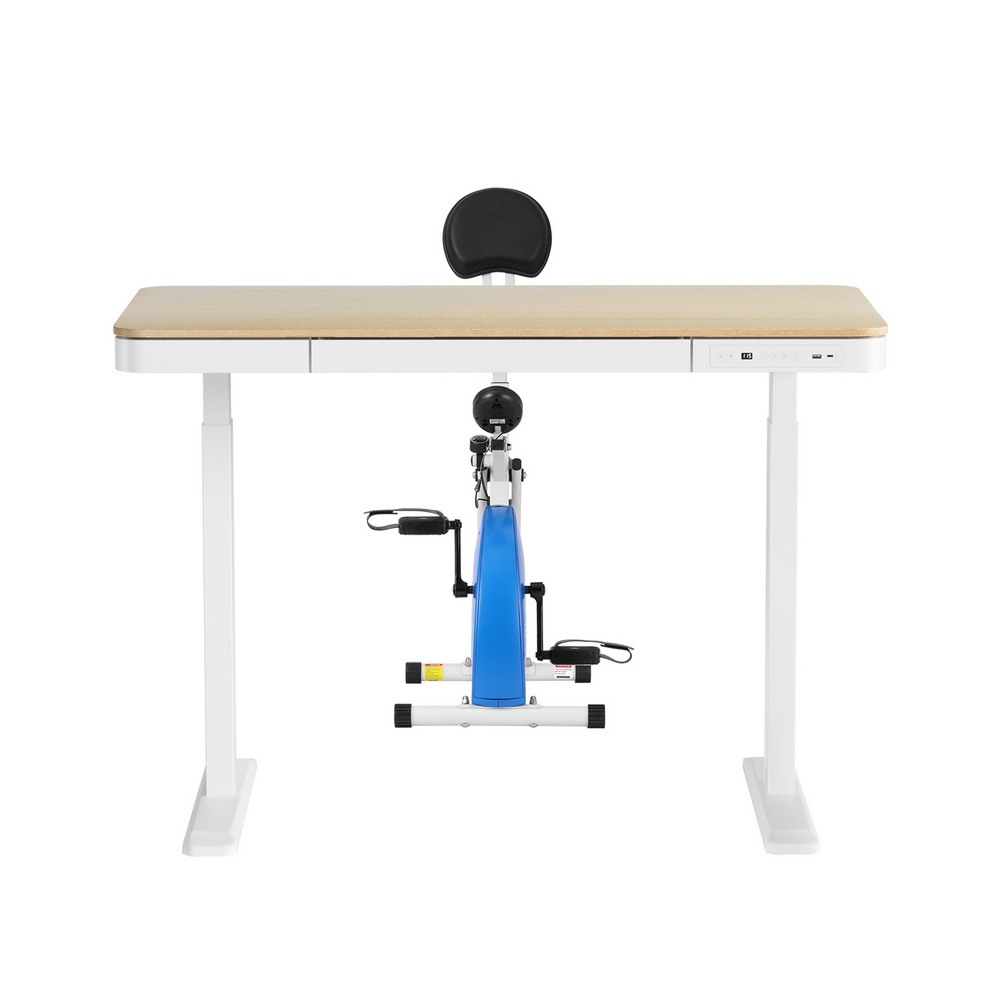 Artiss Under Desk Folding X-Bike with 120cm Automatic Standing Desk Magnetic view 3