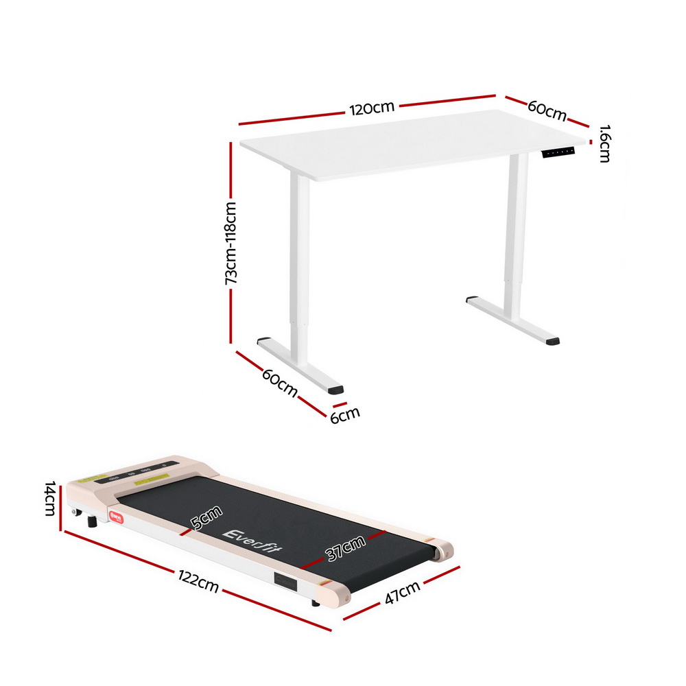 Artiss Treadmill with 120cm Automatic Standing Desk Electric Walking Pad view 2