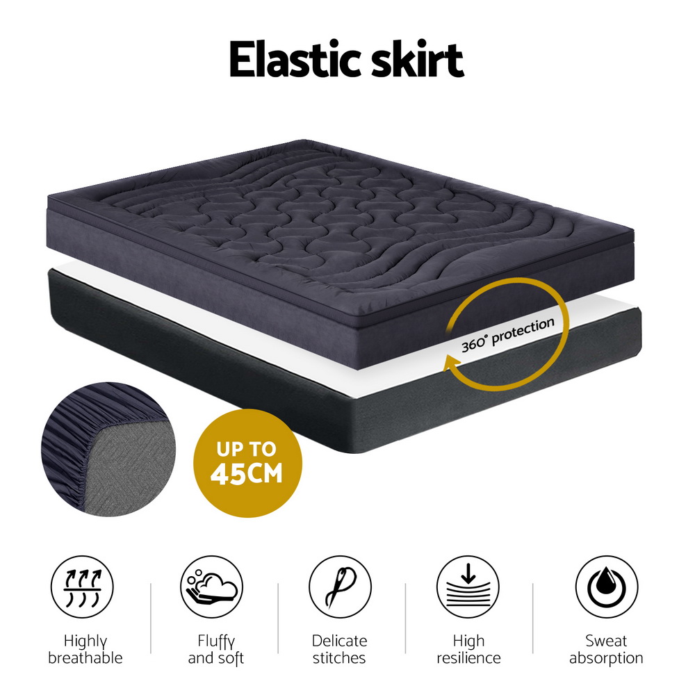 Giselle Bedding 3-Zone Pillowtop Mattress Topper 1000GSM for Back Pain Relief view 5