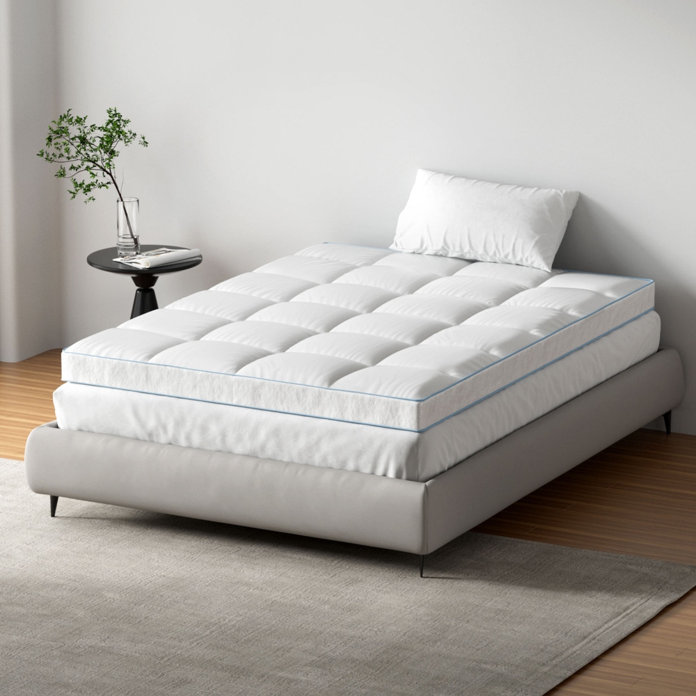 Giselle Bedding 1500GSM Bamboo Pillowtop Mattress Topper 10cm Thick Pad for view 7