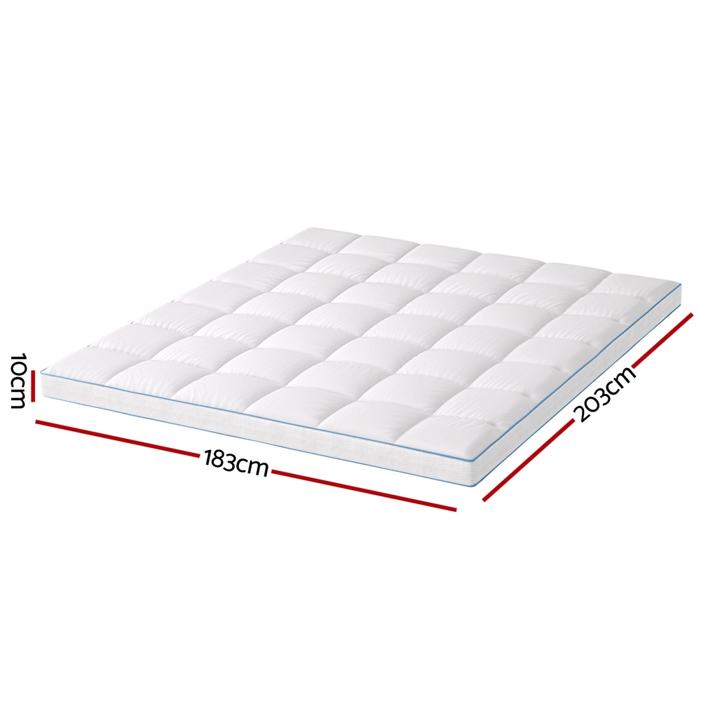 Giselle Bedding 1500GSM Bamboo Pillowtop Mattress Topper 10cm Thick Pad for view 2