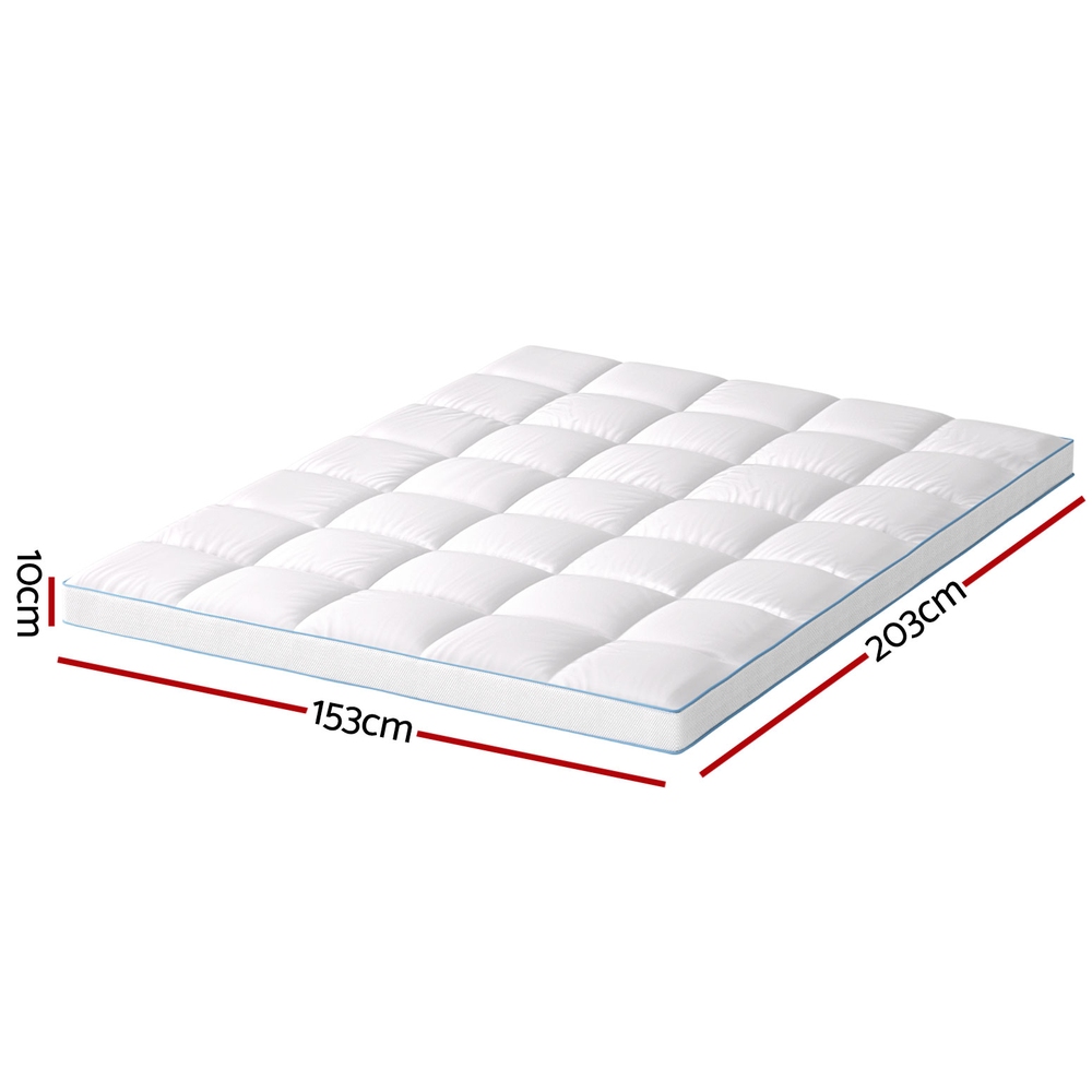 Giselle Bedding 1500GSM Bamboo Pillowtop Mattress Topper 10cm Thick Pad for view 2