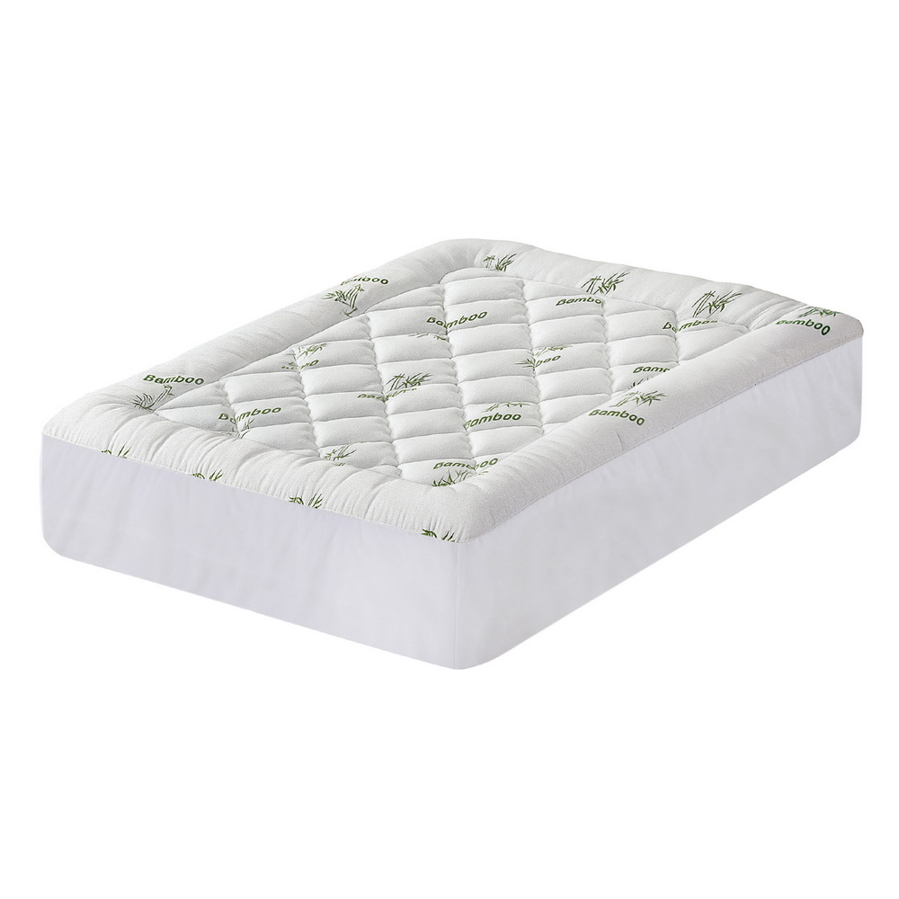 Giselle Bedding 5cm Pillowtop Mattress Topper 1000GSM Thick Soft Bamboo view 2