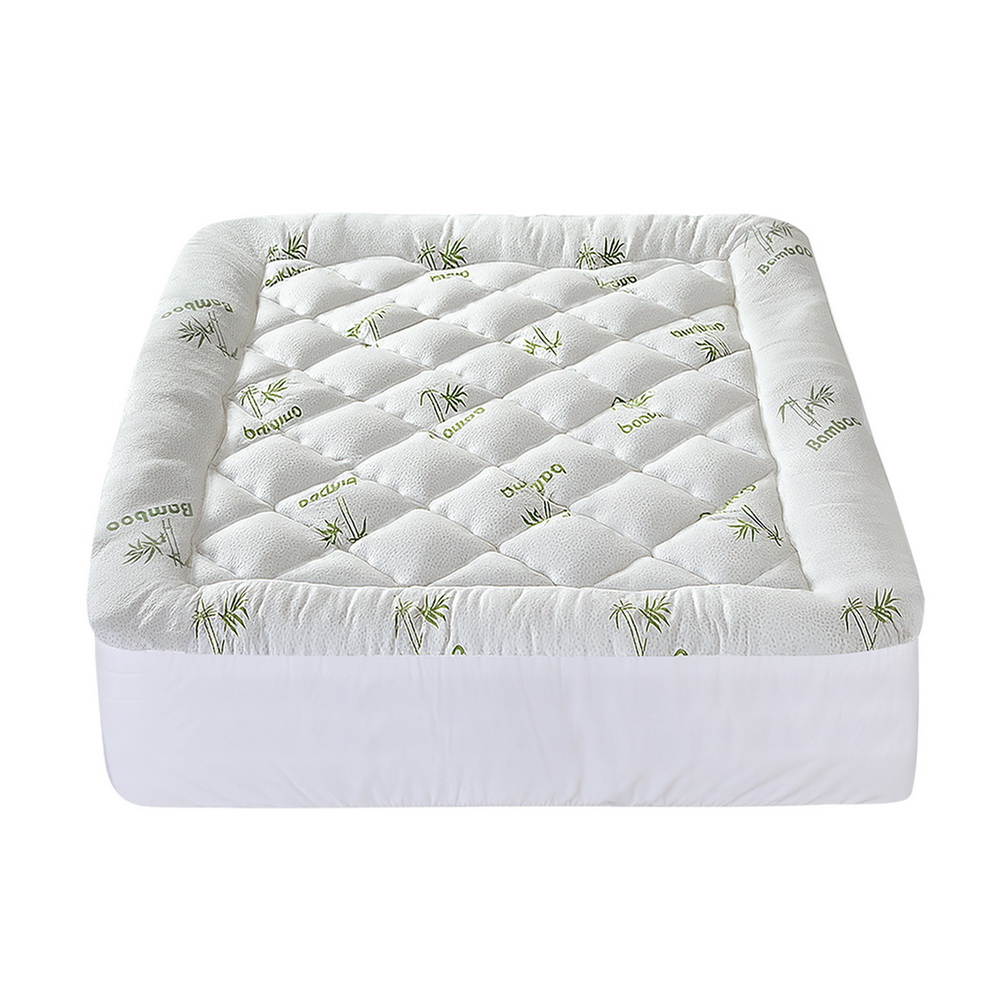 Giselle Bedding 5cm Pillowtop Mattress Topper 1000GSM Thick Soft Bamboo view 4