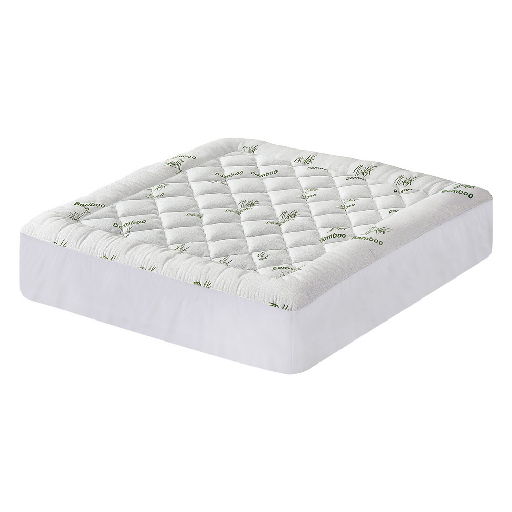 Giselle Bedding 5cm Pillowtop Mattress Topper 1000GSM Thick Soft Bamboo view 2