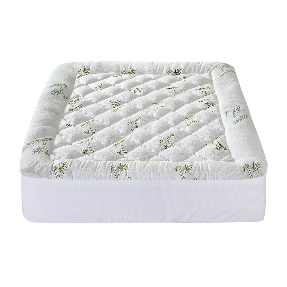 Giselle Bedding 5cm Pillowtop Mattress Topper 1000GSM Thick Soft Bamboo view 4