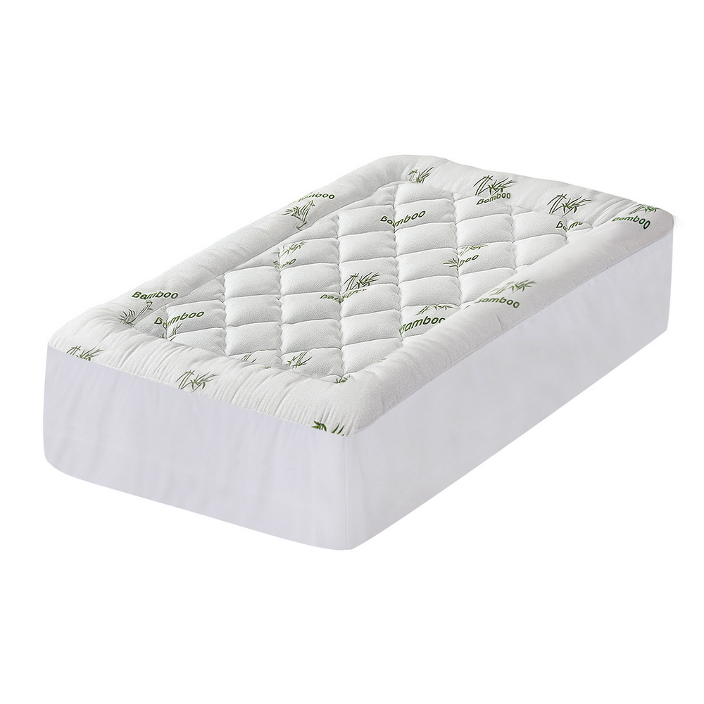 Giselle Bedding 5cm Pillowtop Mattress Topper 1000GSM Thick Soft Bamboo view 2