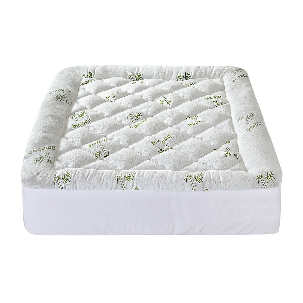 Giselle Bedding 5cm Pillowtop Mattress Topper 1000GSM Thick Soft Bamboo view 4