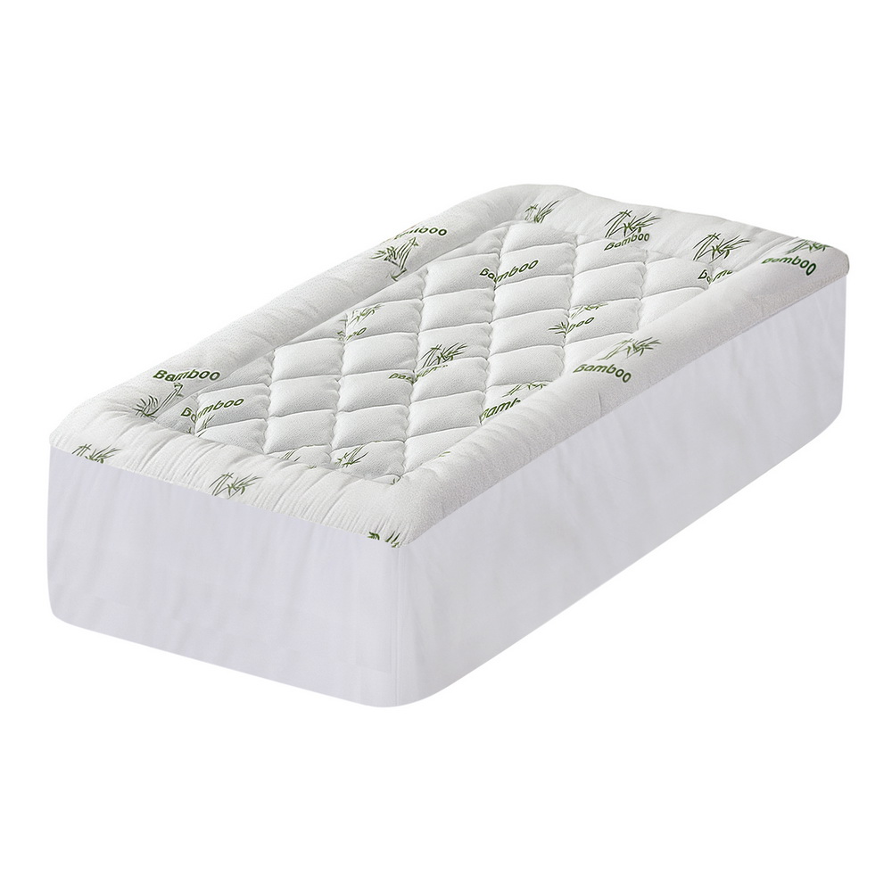 Giselle Bedding 5cm Pillowtop Mattress Topper 1000GSM Thick Soft Bamboo view 2