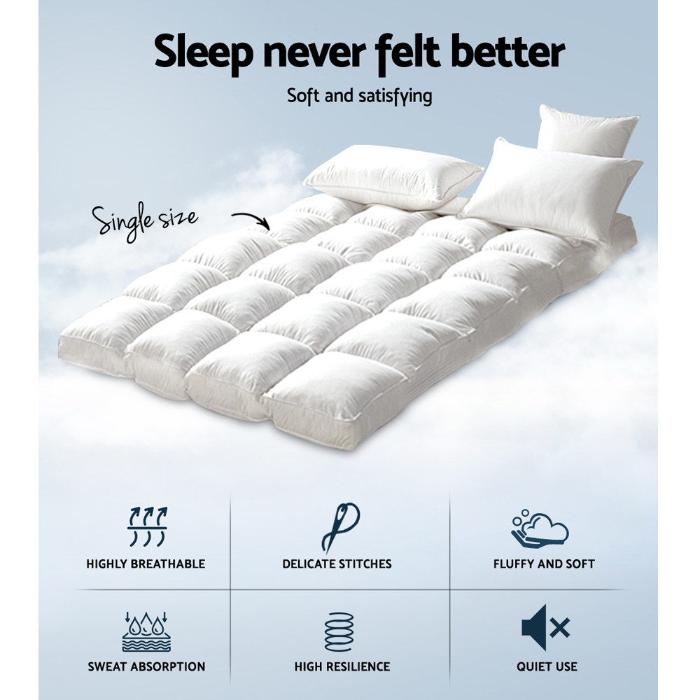 Giselle Bedding 5cm Bamboo Pillowtop Mattress Topper 1000GSM Mattress Pad for view 2