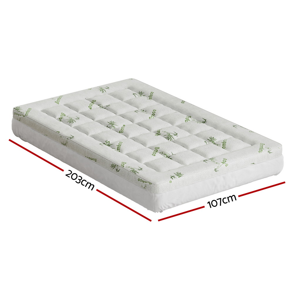 Giselle Bedding Pillowtop Mattress Topper 7.5cm Thick Bamboo Pad for Back Pain view 2