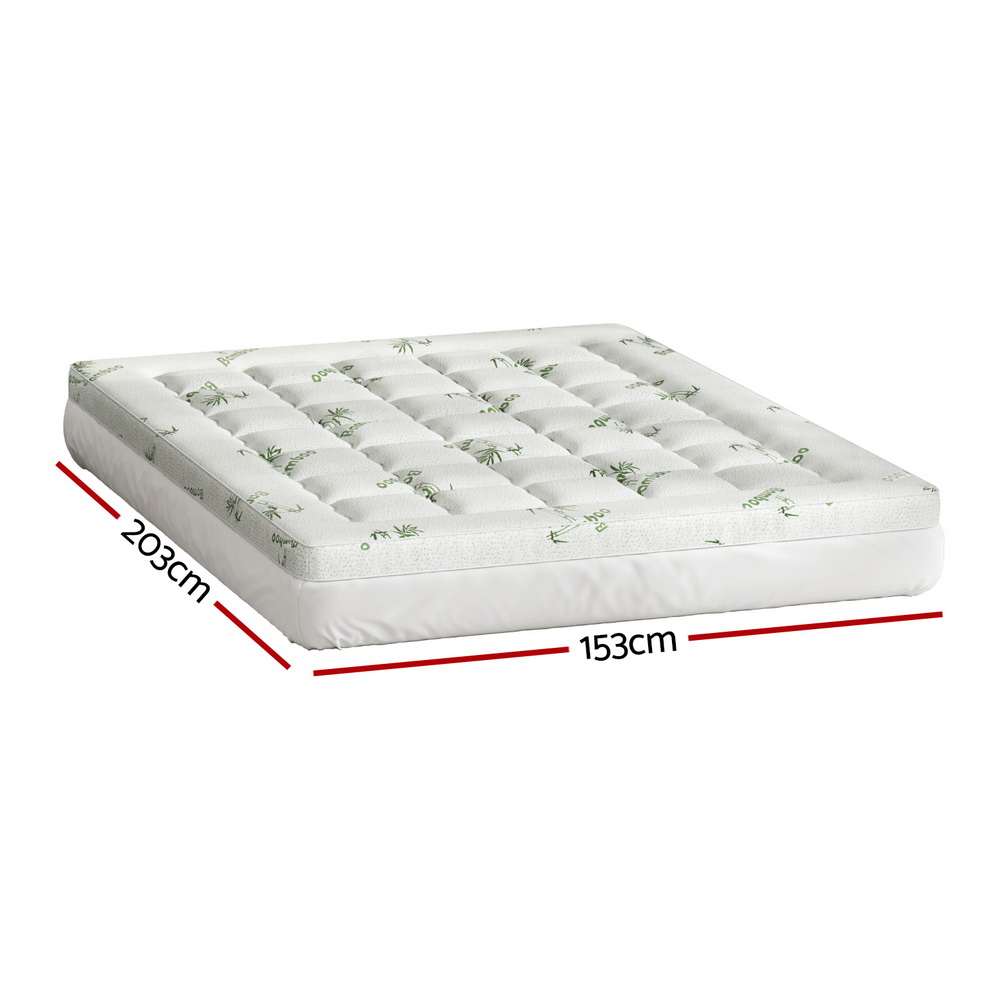Giselle Bedding Pillowtop Mattress Topper 7.5cm Thick Bamboo Pad for Back Pain view 2