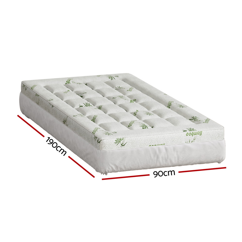 Giselle Bedding Pillowtop Mattress Topper 7.5cm Thick Bamboo Pad for Back Pain view 2